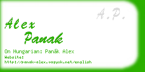 alex panak business card