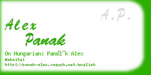 alex panak business card